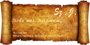 Számel Julianna névjegykártya