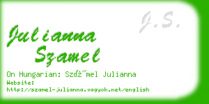 julianna szamel business card